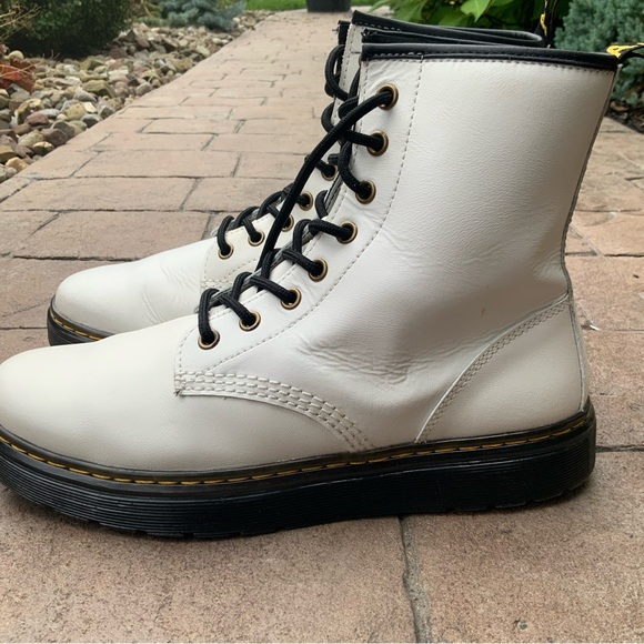 Dr. MARTENS | ZAVALA White Combat Boots | Mens 9 | Women’s 10 - Picture 7 of 10